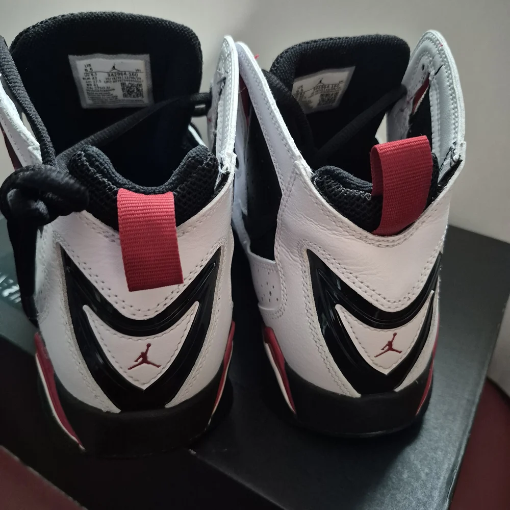 Jordan Athletic Shoes - White, Black, Red Accents - Picture 5 of 6